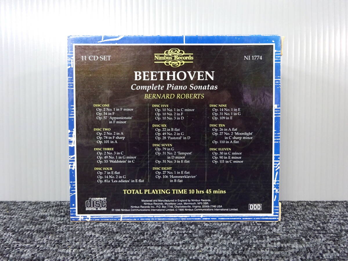 クラシック 11CD BOX / バーナード・ロバーツ ベートーヴェン :ピアノ・ソナタ全集 Beethoven :Piano Sonatas - 盤美品 UK盤 NI1774の画像3