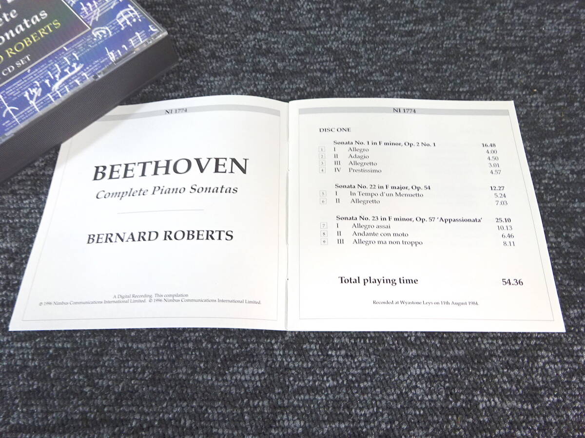 クラシック 11CD BOX / バーナード・ロバーツ ベートーヴェン :ピアノ・ソナタ全集 Beethoven :Piano Sonatas - 盤美品 UK盤 NI1774の画像9