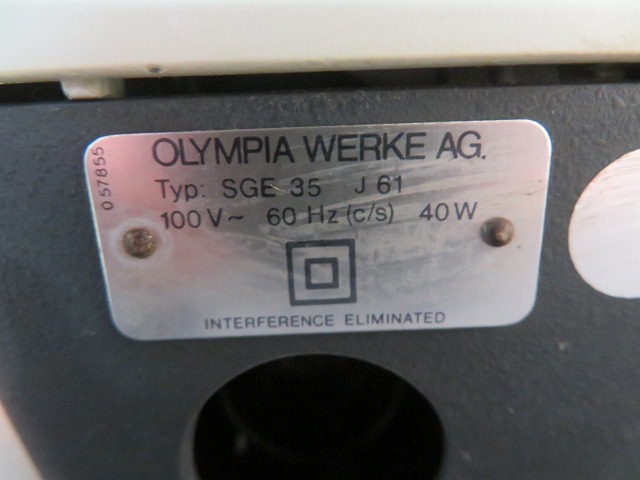 R*OLYMPIA WERKE AG Typpe SGE35 typewriter retro antique present condition goods 