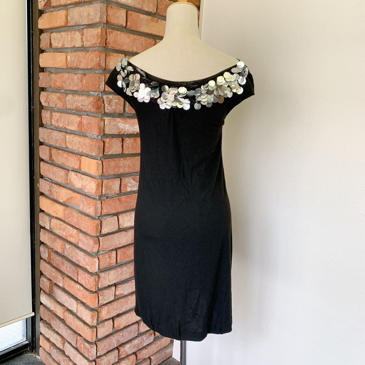 3193 パーティードレス　ドレス　衣装　ワンピース　スパンコール　ARMANI アルマーニ 　D&G　ドルガバ　レディース 3点セット　黒_画像6