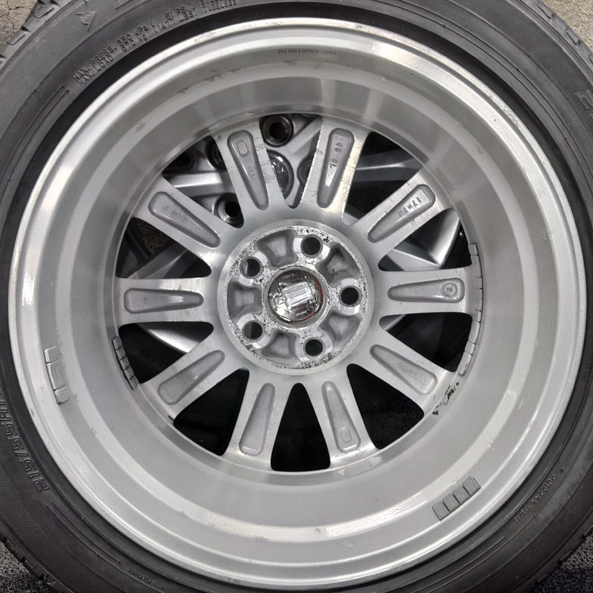 パT8813■215/55R17 DUNLOP VEURO VE303 トヨタ純正 平面座 7J 5H +45 PCD114.3 夏タイヤ★条件付送料無料★クラウン マークXの画像5