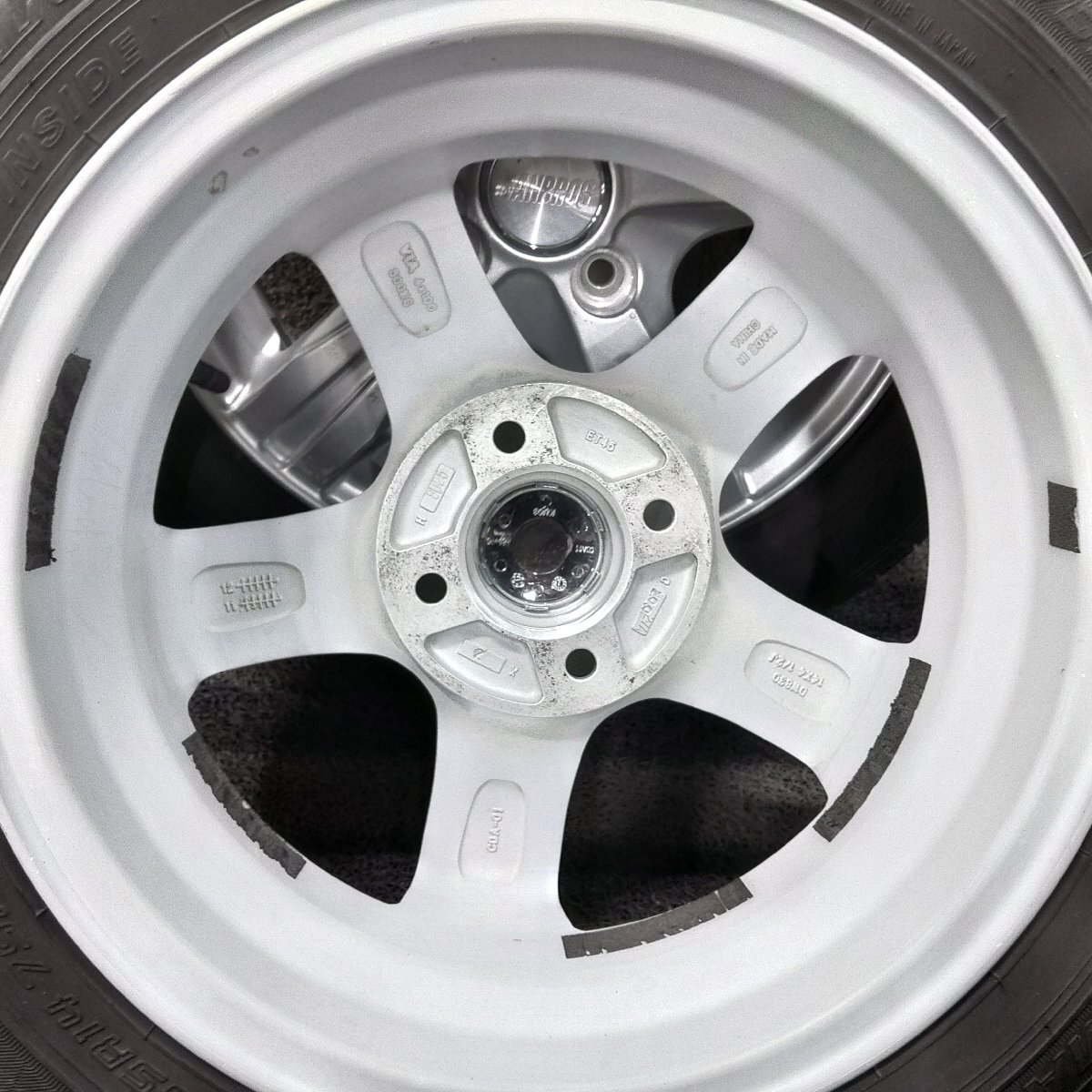 パT8815■155/65R14 DUNLOP LEMANS V 社外 4.5J 4H PCD100 夏タイヤ★条件付送料無料★N-BOX ルークス デイズ タント 軽自動車の画像5