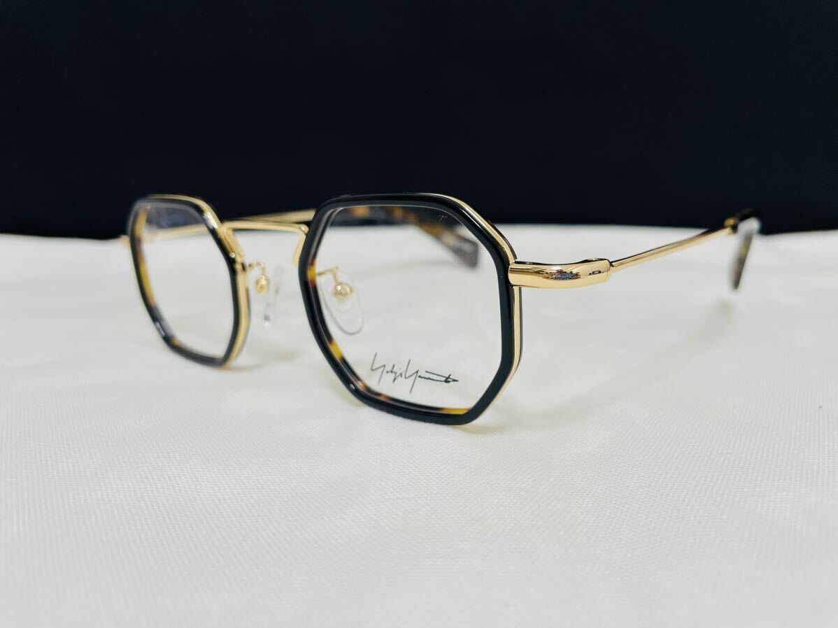 Yohji Yamamoto ヨウジ ヤマモト メガネフレーム YY1066 611 伊達眼鏡 未使用 美品 オクタゴン形 鼈甲柄 オシャレフレームの画像2