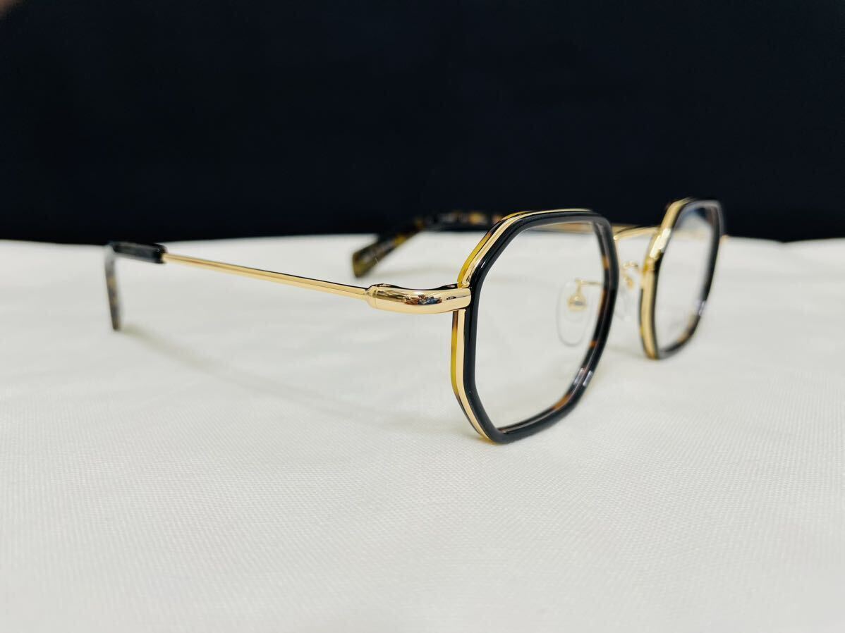 Yohji Yamamoto ヨウジ ヤマモト メガネフレーム YY1066 611 伊達眼鏡 未使用 美品 オクタゴン形 鼈甲柄 オシャレフレームの画像3