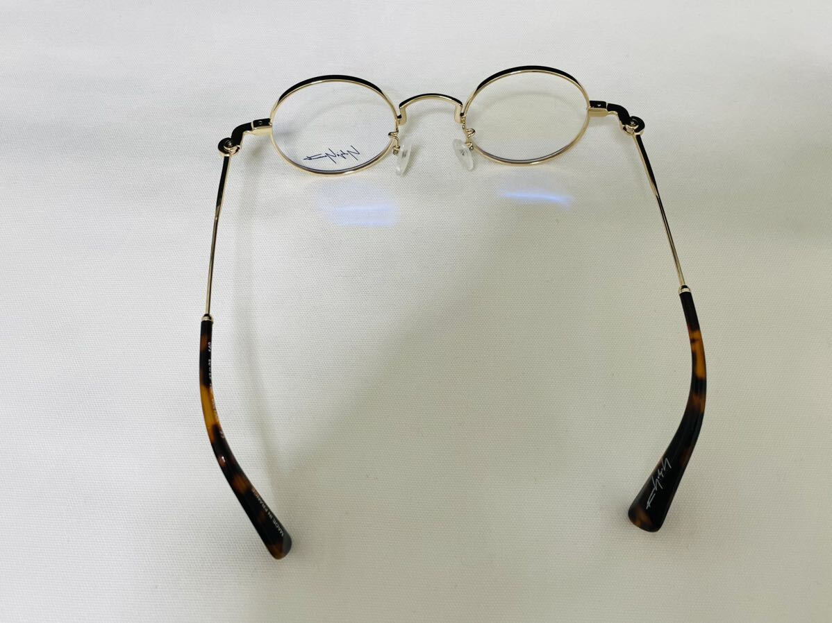 Yohji Yamamoto ヨウジ ヤマモト メガネフレーム YY1309 005 伊達眼鏡 未使用 美品 ゴールド 丸メガネ サングラス_画像8