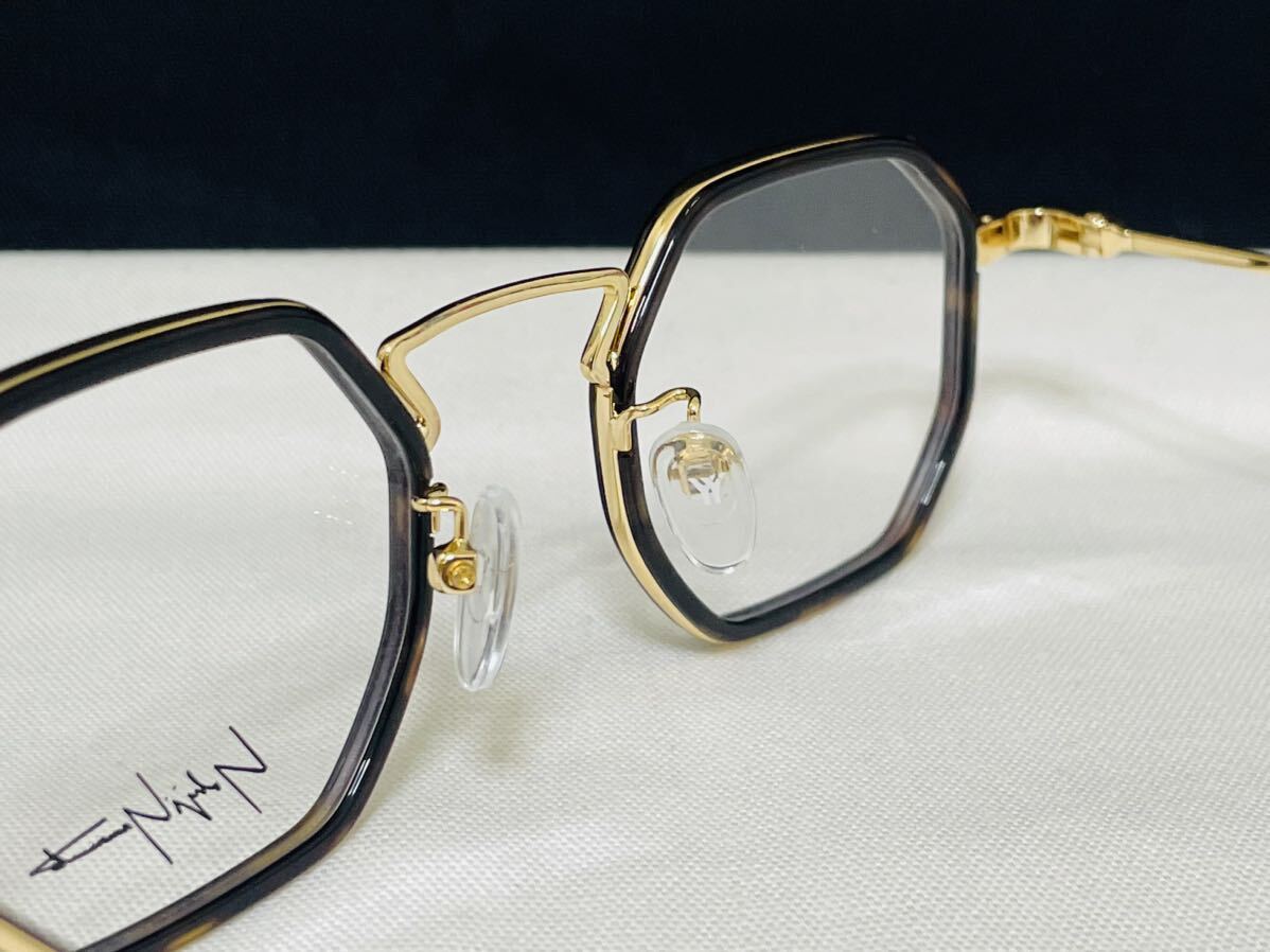 Yohji Yamamoto ヨウジ ヤマモト メガネフレーム YY1066 127 伊達眼鏡 未使用 美品 オクタゴン形 ゴールド オシャレフレームの画像7