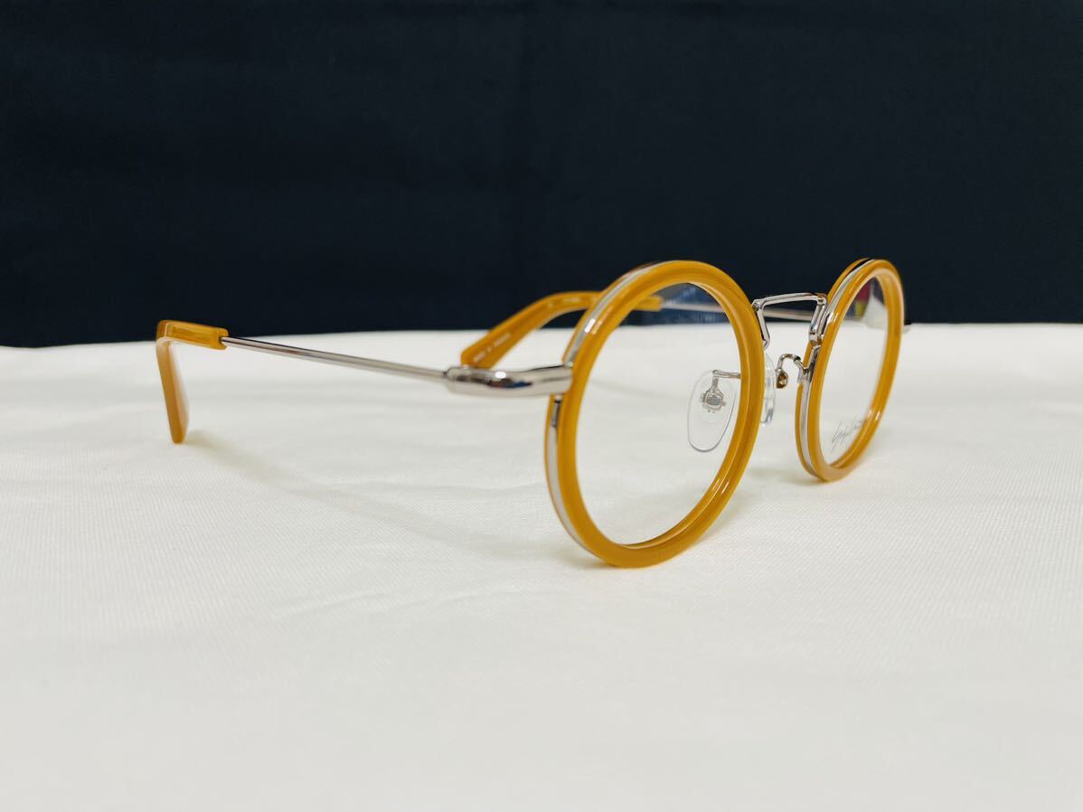 Yohji Yamamoto ヨウジ ヤマモト メガネフレーム YY1003 125 未使用 美品 伊達眼鏡 サングラス ラウンド ブラウン シルバーの画像3