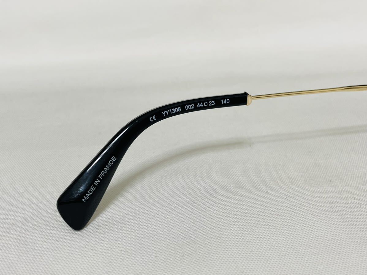 Yohji Yamamoto ヨウジ ヤマモト メガネフレーム YY1308 002 伊達眼鏡 未使用 美品 ブラック ゴールド オクタゴン形_画像8