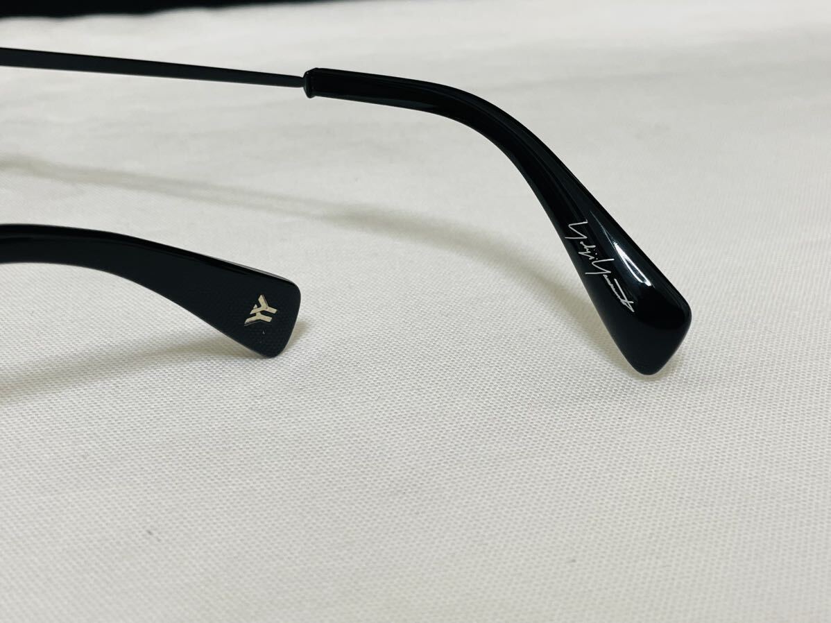 Yohji Yamamoto ヨウジ ヤマモト メガネフレーム YY1302 613 未使用 美品 伊達眼鏡 ラウンド サングラス 丸メガネ ブラックフレームの画像9