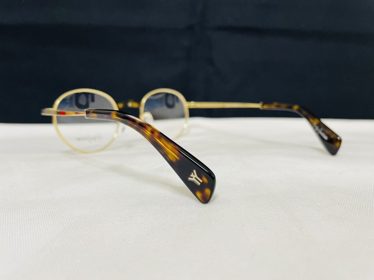 Yohji Yamamoto ヨウジ ヤマモト メガネフレーム YY1302 127 未使用 美品 伊達眼鏡 ラウンド サングラス 丸メガネゴールド 鼈甲柄の画像5