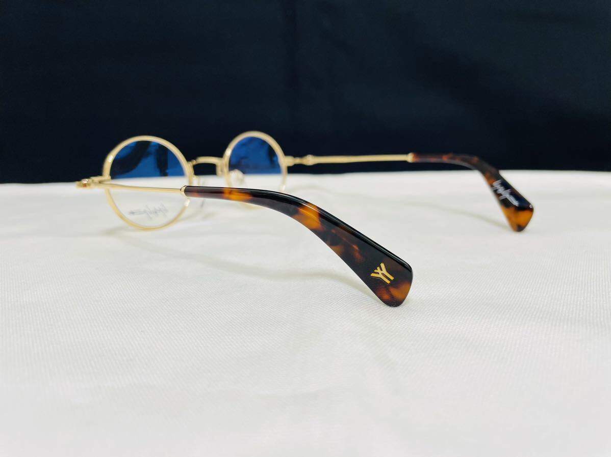 Yohji Yamamoto ヨウジ ヤマモト メガネフレーム YY1309 004 未使用 美品 伊達眼鏡 ラウンド サングラス 鼈甲柄 ゴールドの画像5