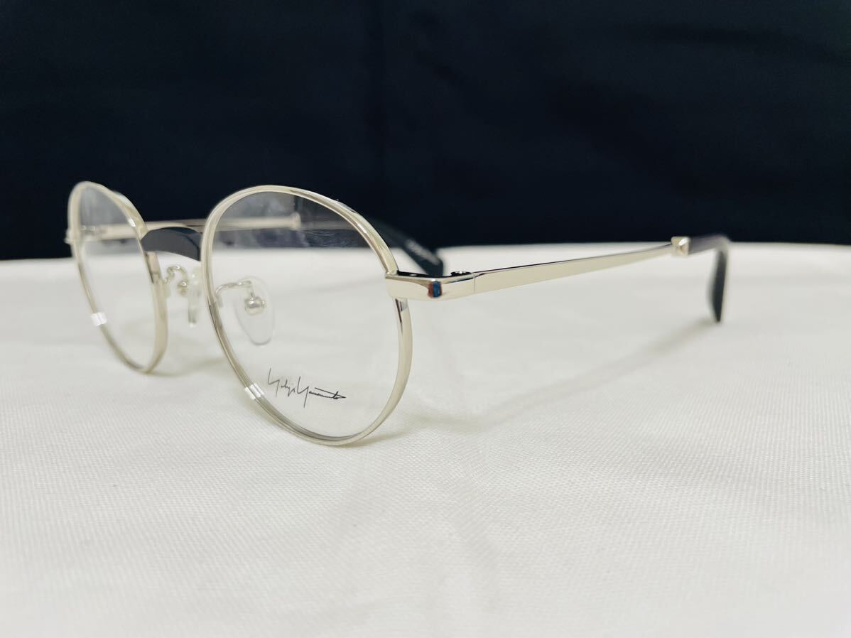 Yohji Yamamoto ヨウジ ヤマモト メガネフレーム YY1302 127 未使用 美品 伊達眼鏡 ラウンド サングラス シルバーの画像3