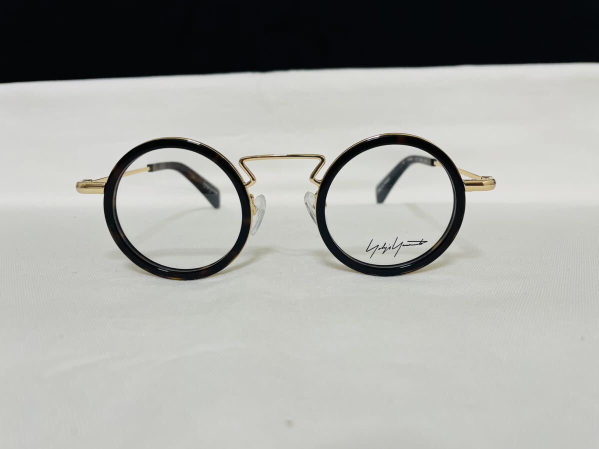 Yohji Yamamoto ヨウジ ヤマモト メガネフレーム YY1003 127 未使用 美品 伊達眼鏡 サングラス ゴールド 鼈甲柄 人気モデル オシャレの画像1