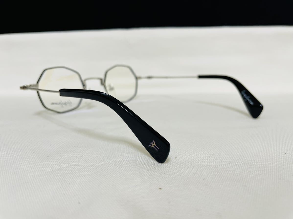 Yohji Yamamoto ヨウジ ヤマモト メガネフレーム YY1308 003 伊達眼鏡 未使用 美品 8角形フレーム ブラック シルバー 人気カラー_画像5