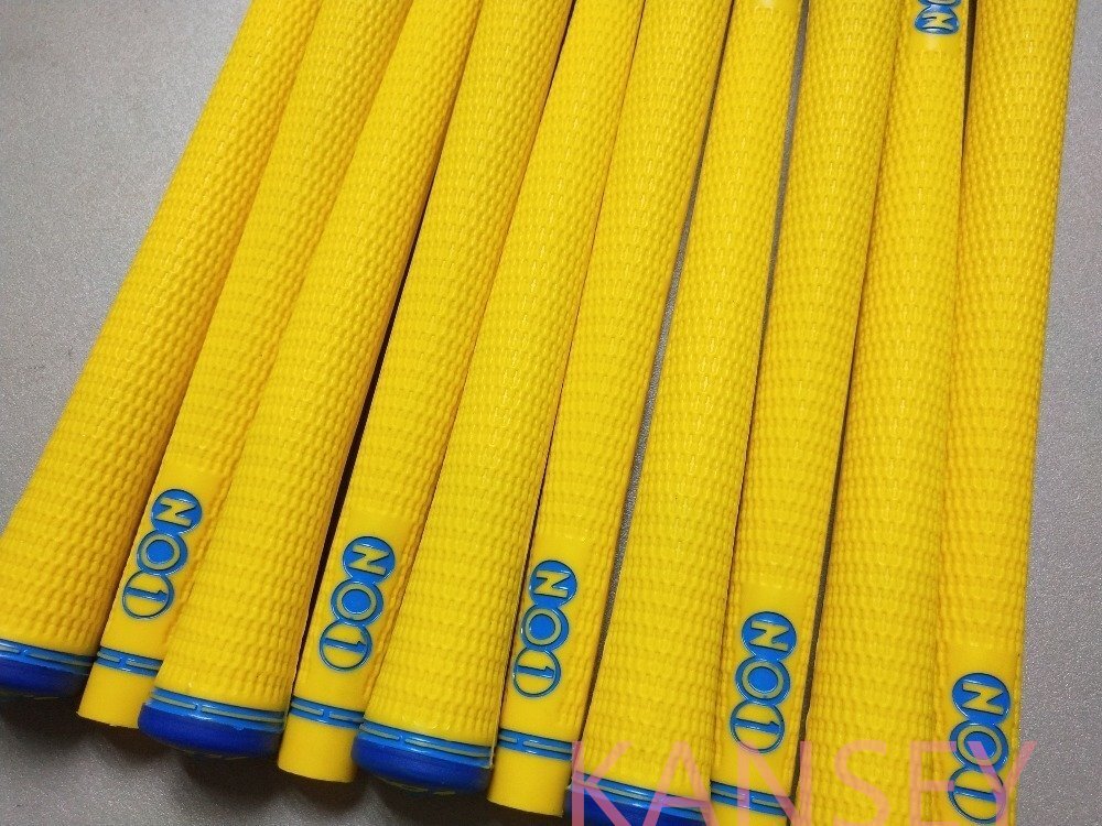 10 piece / set no1 yellow color . blue Golf grip YELLOW AND BLUE