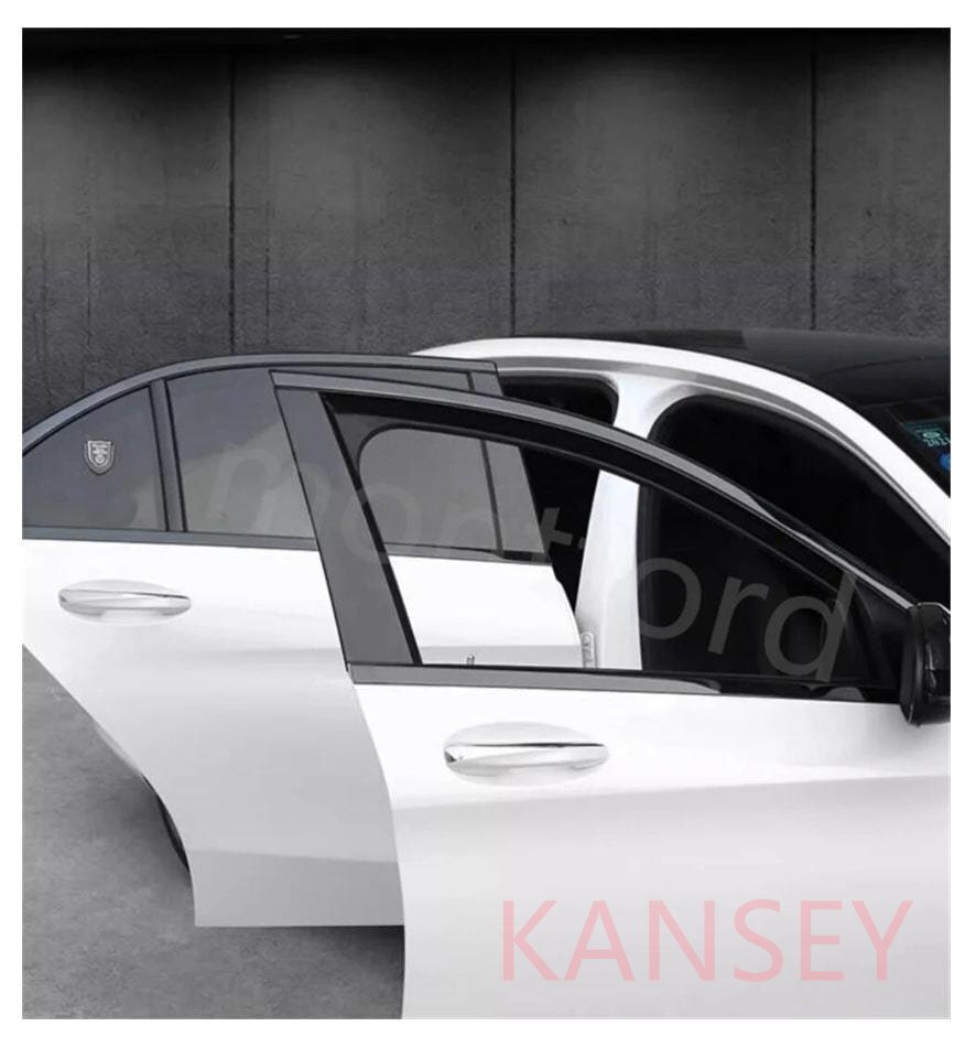  Benz C Class W205 2015y~21y decoration frame trim made of stainless steel black titanium color 8P set side door window 8