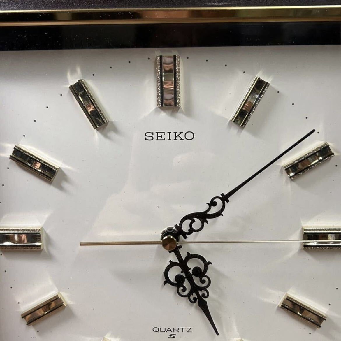 昭和レトロ レトロ SEIKO セイコー QA437B 時計 掛時計 壁掛け時計 インテリア オブジェ 木枠 アンティーク ヴィンテージ 稼働 中古品の画像2