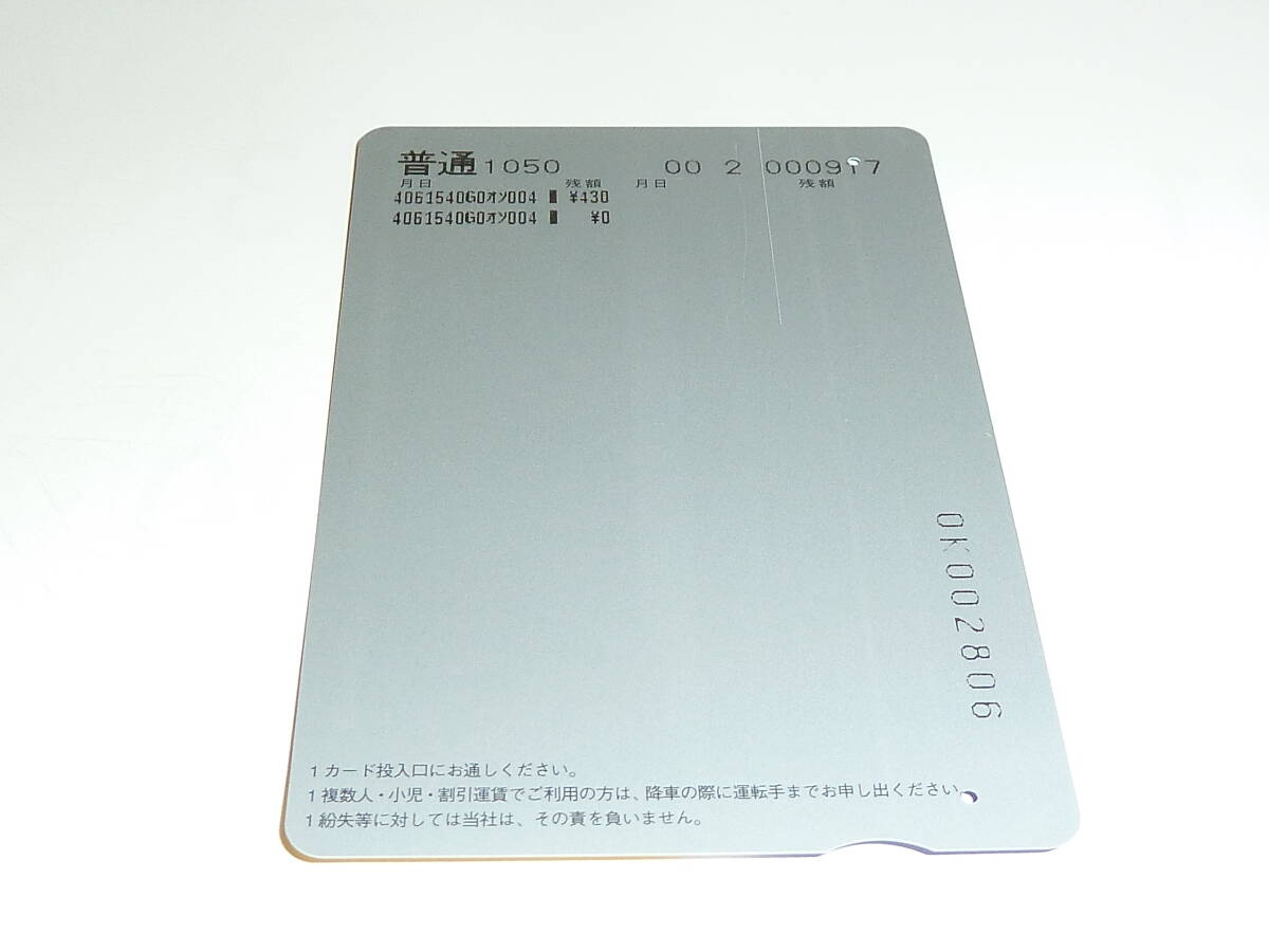 【　使用済　】　名古屋ガイドウェイバス　ゆとりーとライン　　ゆとりーとカード　２００１年３月２３日　開業記念カード_画像3