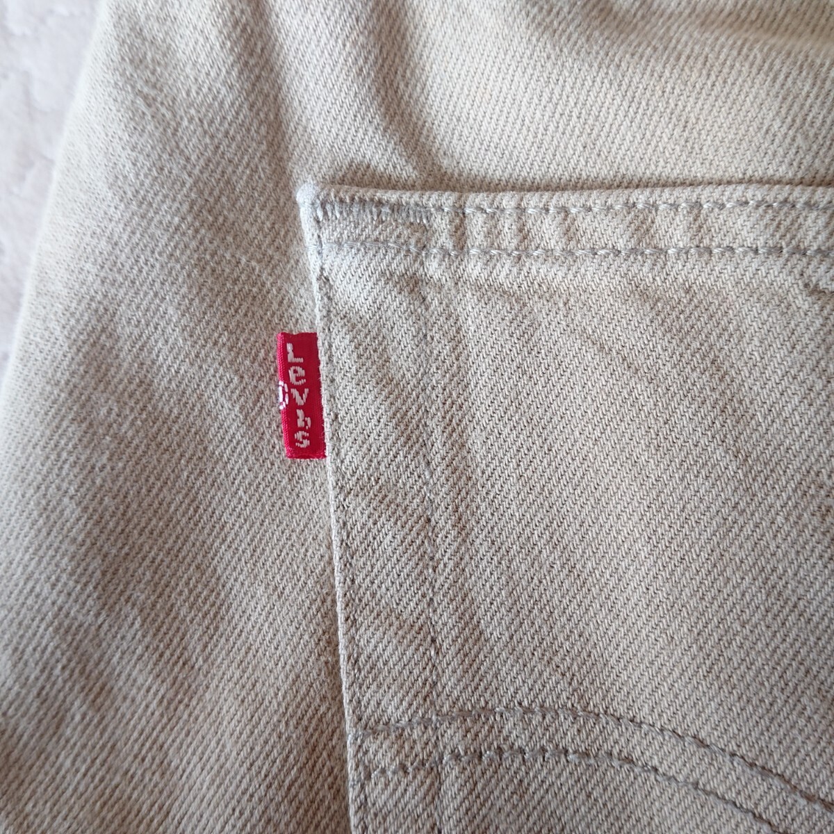  Levi's リーバイス 501 W36 ジーンズ ジーパン メキシコ製 送料520円 紙パッチ ベージュ ボタンフライ 後染め_画像7