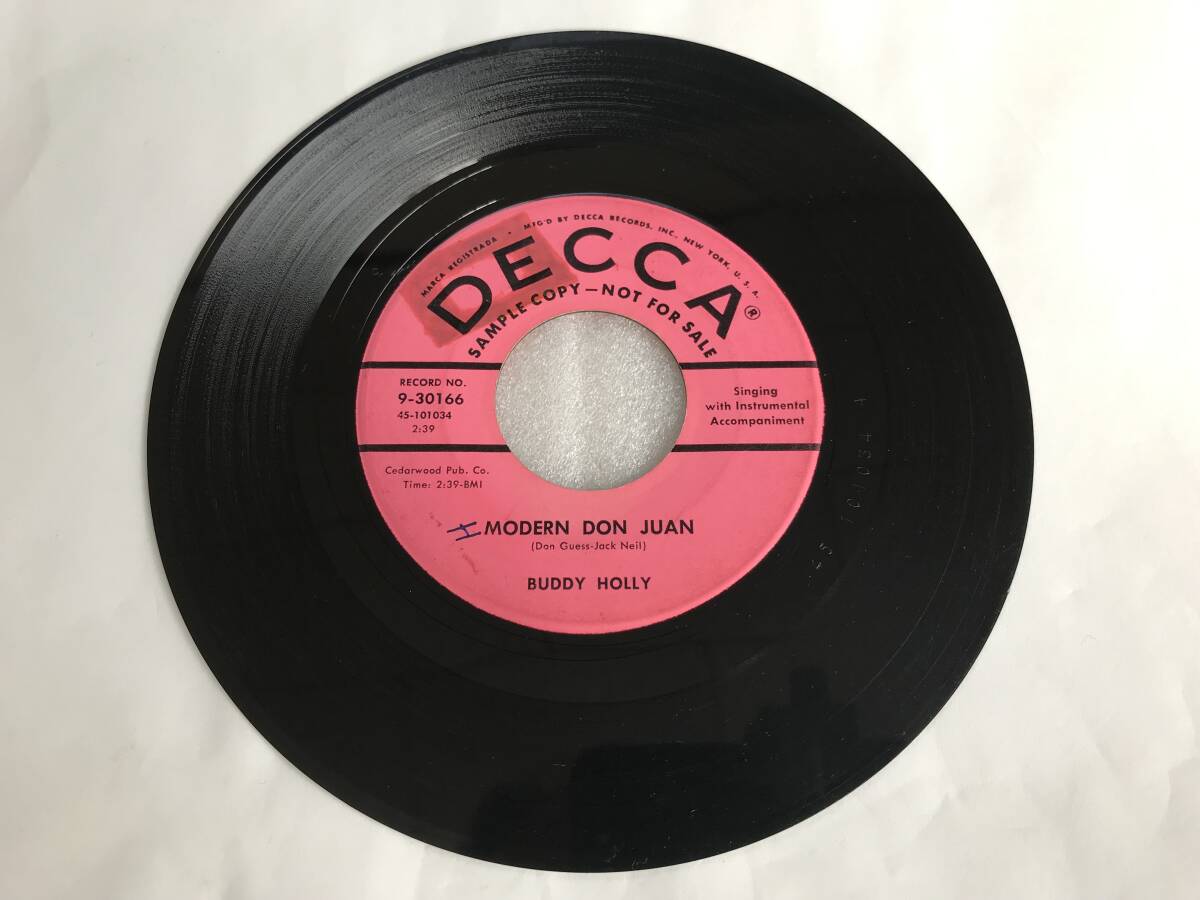 Buddy Holly/Decca 9-30166/Promo/Modern Don Juan/You Are My One Desire/1956の画像1