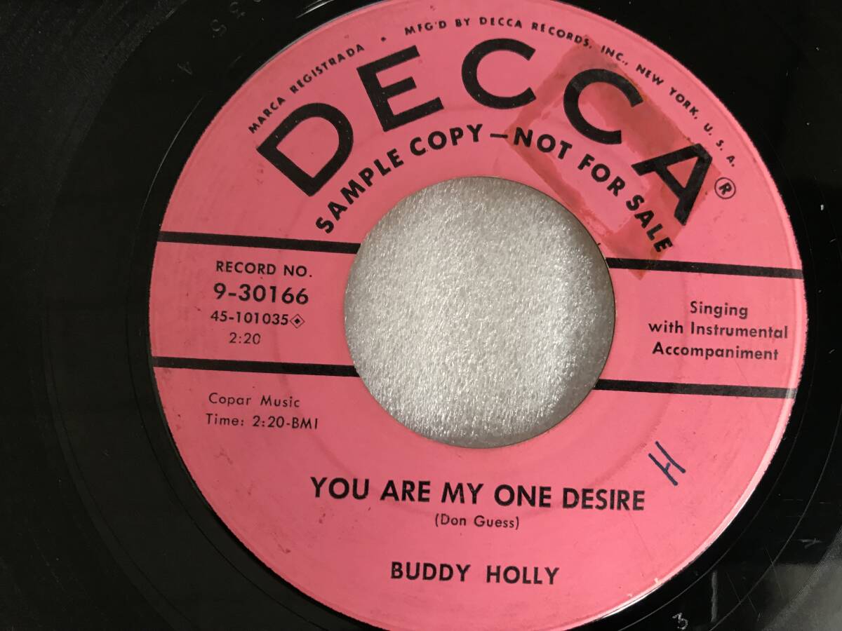 Buddy Holly/Decca 9-30166/Promo/Modern Don Juan/You Are My One Desire/1956の画像5