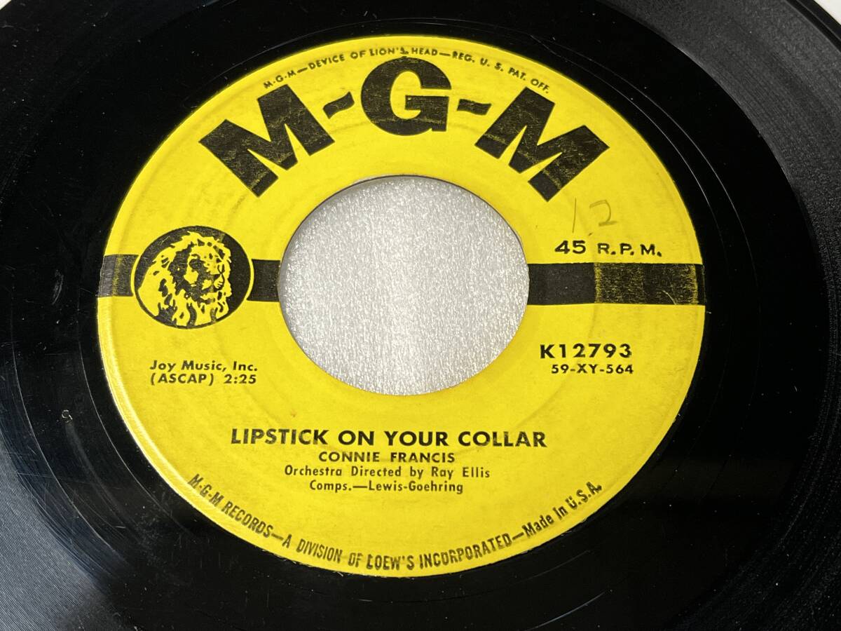 Connie Francis/MGM K12793/Lipstick On Your Collar/Frankie/1959_画像2