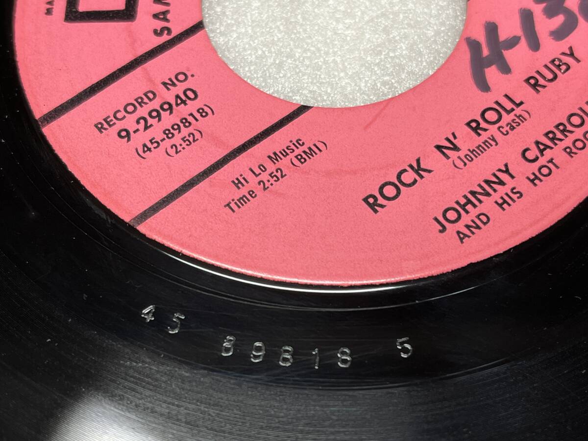 Johnny Carroll And His Hot Rocks/Decca 9-29940/Promo/Tryin' To Get To You/Rock N' Roll Ruby/1956_画像6