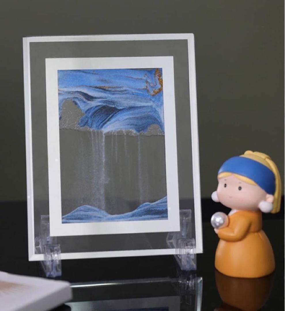 サンドアート サンドピクチャー アート インテリア 置物 芸術 青 ブルーの画像3