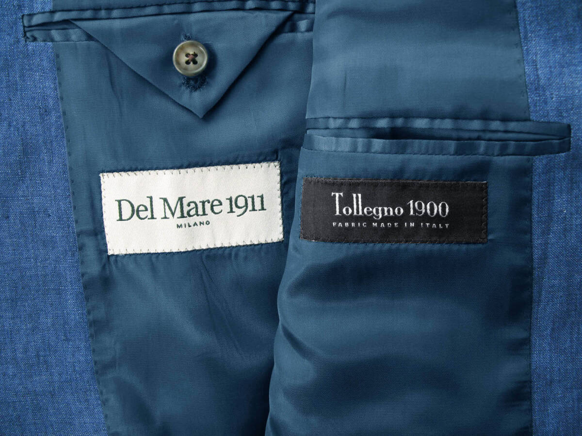 ■ 新品 ■ Del Mare 1911 - MILANO -　2釦 リネン スーツ　16万円 ■ イタリア製 麻 100％ 素材 ■