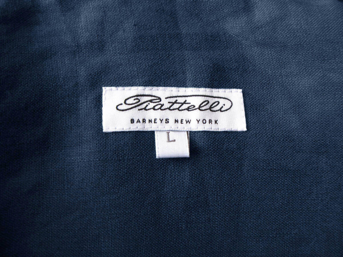 ■ 新品 ■ BARNEYS NEWYORK　スペイン製　長袖 リネン シャツ ■ 麻 100％ 素材 ■ 4L ■