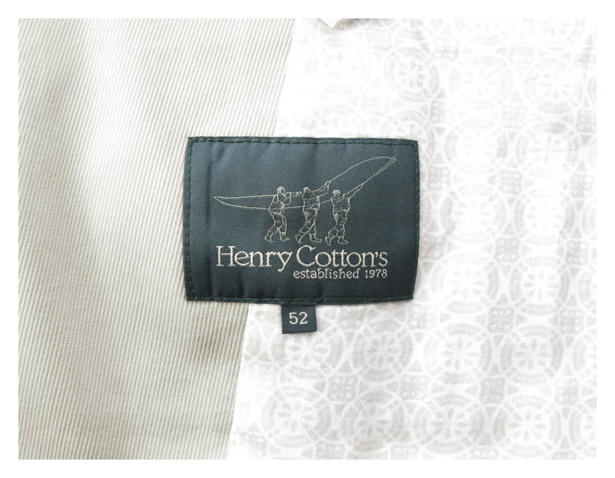 ■ 新品 ■ Henry Cotton's　2釦 ジャケット　9万円 ■ ストレッチ コットン 素材 ■ 2L ～ 3L ■