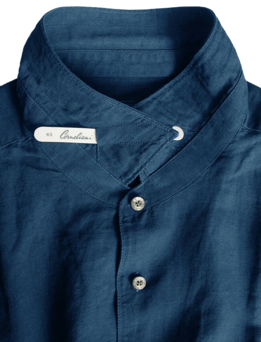 ■ 新品 ■ CORNELIANI　イタリア製　長袖 シャツ　4万7千円 ■ 麻 ＆ コットン 素材 ■ 2L ～ 3L ■