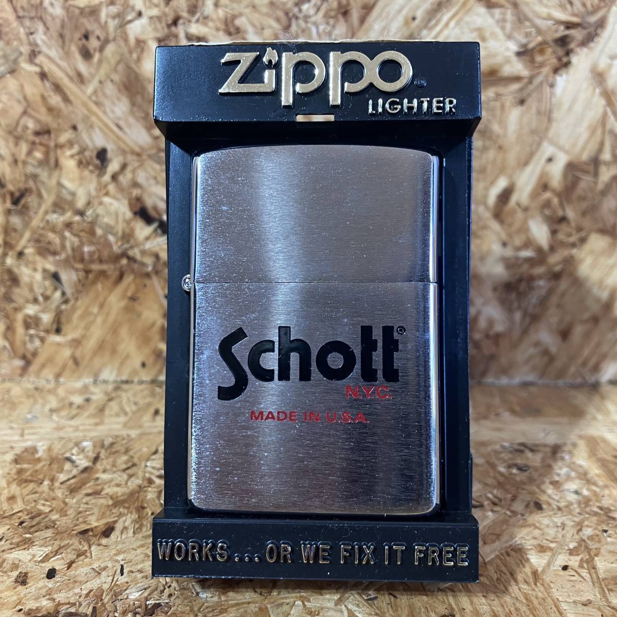 Zippo Schott ショット コラボ 別注 限定 ジッポー 企業 ブランド ノベルティ_画像1