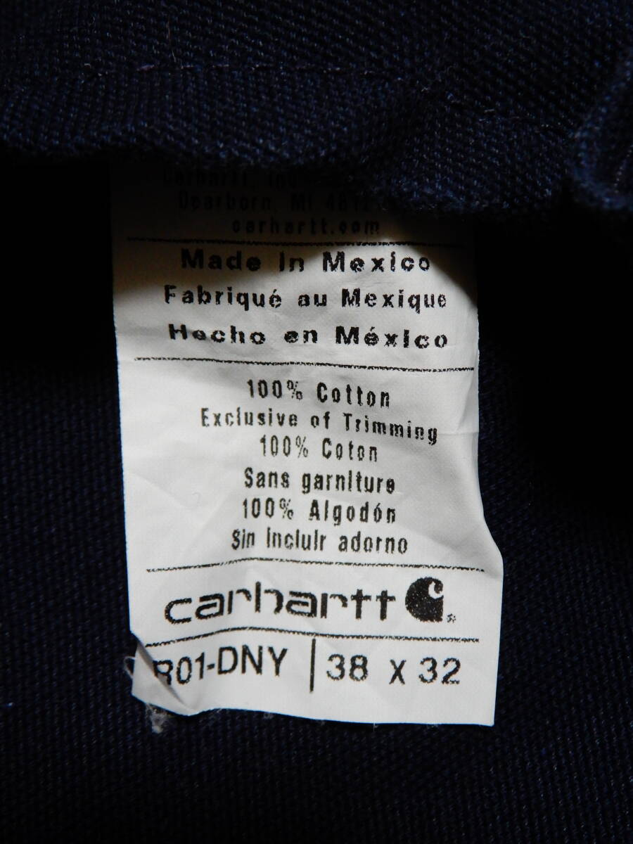 Carhartt カーハート デニムオーバーオール 38/32 メキシコ製の画像4