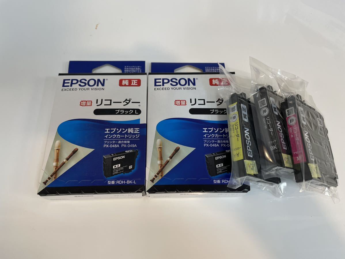 EPSON エプソン 純正インク リコーダー ブラック増量2個 ブラック イエロー マゼンタ 各１つ 未使用品 5個セット PX-048A PX-049Aの画像1