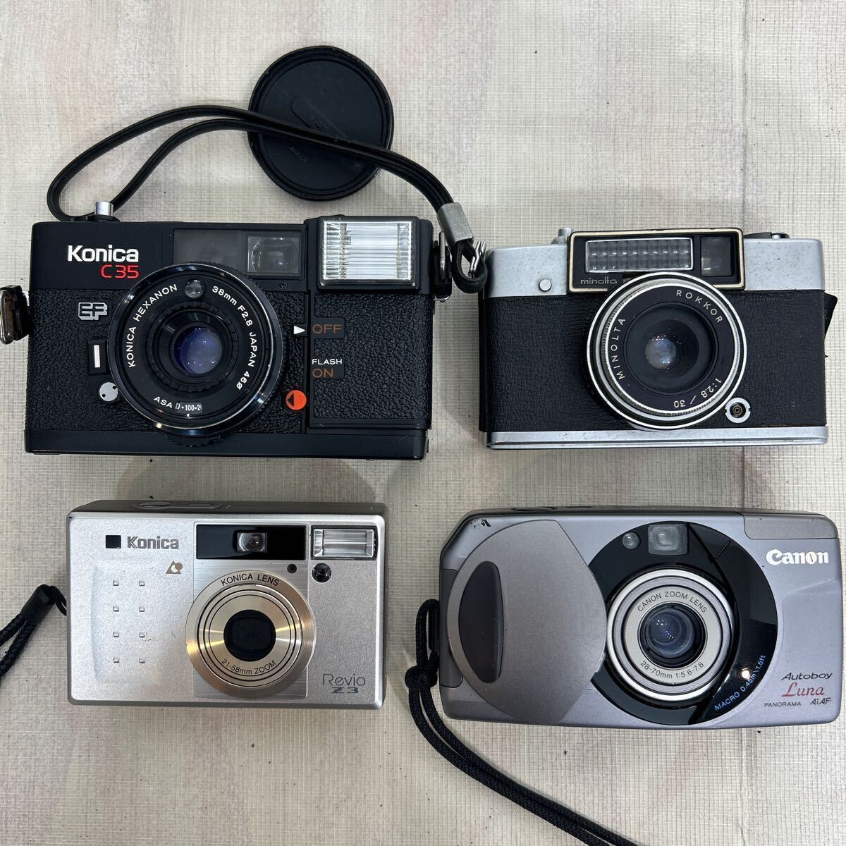 { large amount 15 pcs together } compact camera film camera Olympus FUJI Konica other [ junk ]