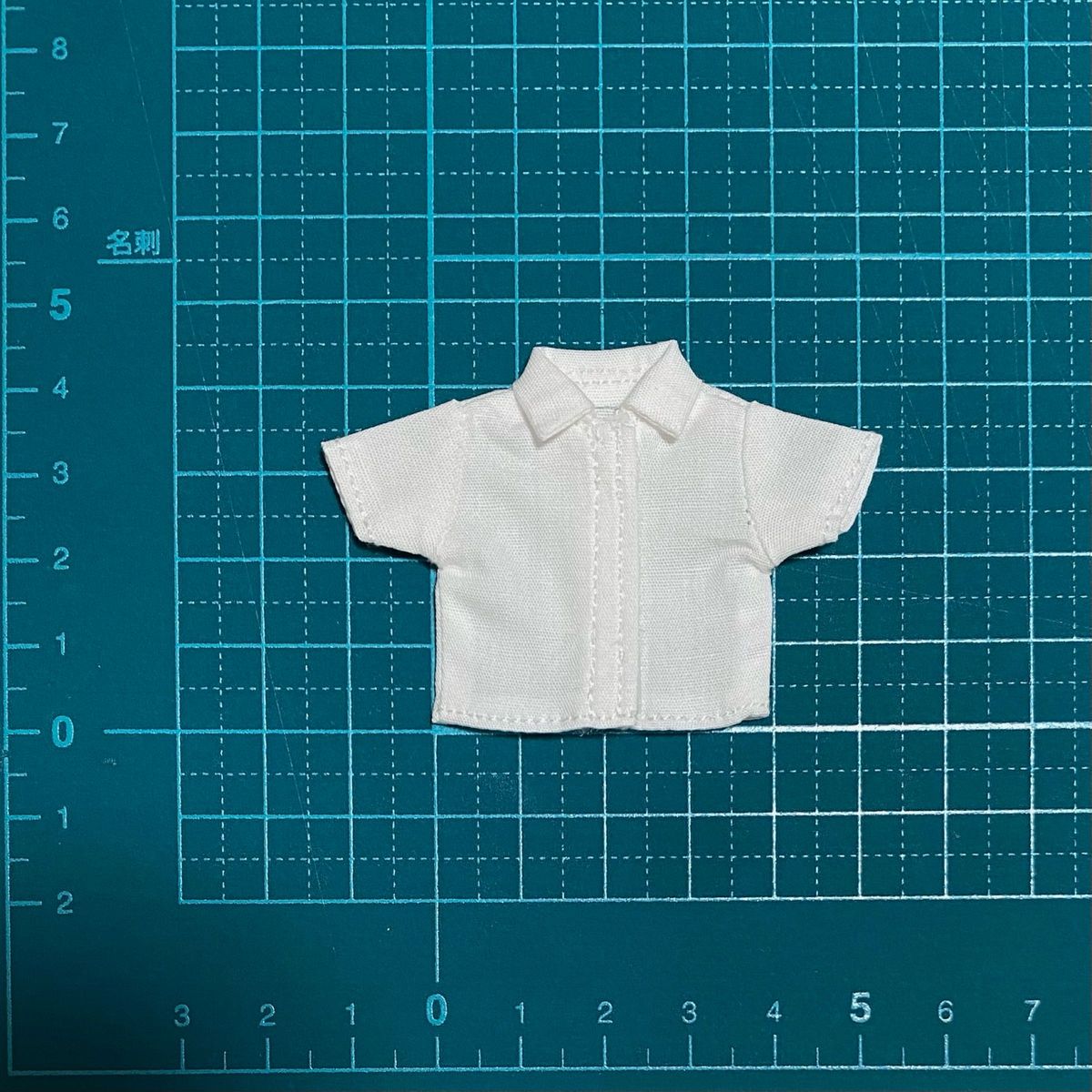 オビツ11 シンプル Yシャツ 半袖 白 ねんどろいど どーる トップス 1/12 ドール 人形 服 スーツ 制服 ピコニーモ P