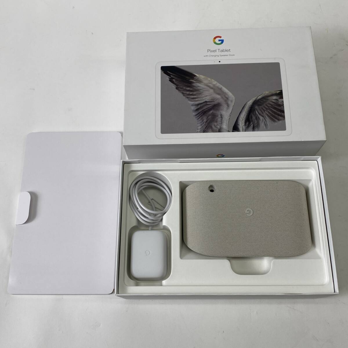 1スタ 2023年モデル Google Pixel Tablet グーグルピクセルタブレット 充電スピーカー ホルダー付 128GB GA04750-JP Porcelain 動作OK 菊TKの画像5