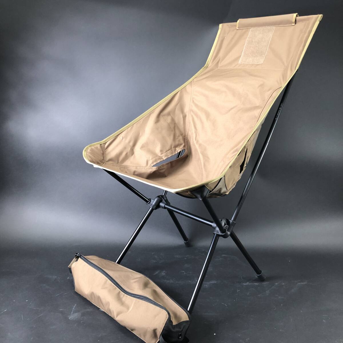 Helinox ヘリノックス Sunset Chair サンセットチェア ベージュ系 キャンプ アウトドア 椅子 コンパクト 保存袋付き 24d菊MZの画像1