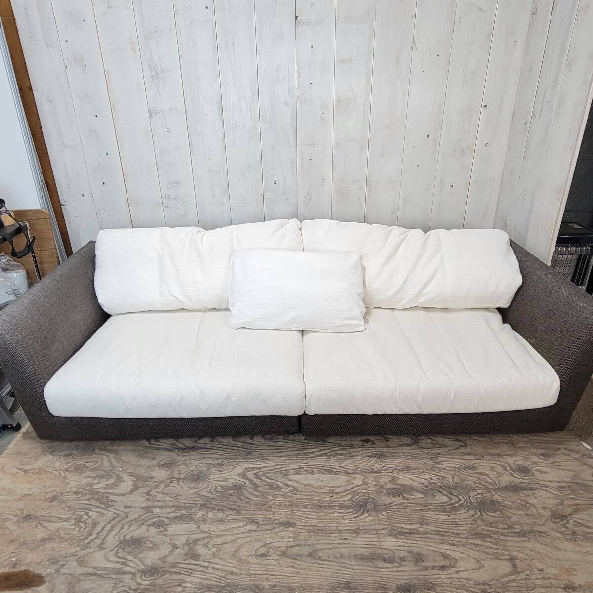 yj)札幌発/店頭引取歓迎 arflex/アルフレックス フェザークッション Ａ-SOFA/エーソファ 3P/3人掛け セパレート ボーコンセプト 24d菊DOの画像2