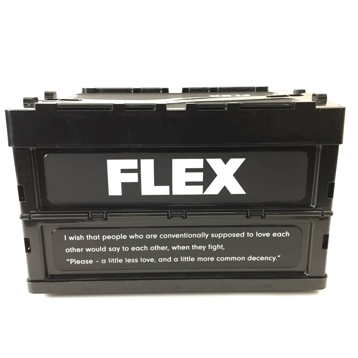 FLEX/フレックス オリジナルコンテナBOX 折りたたみコンテナ ブラック ボックス 収納 24d菊TK①_画像2
