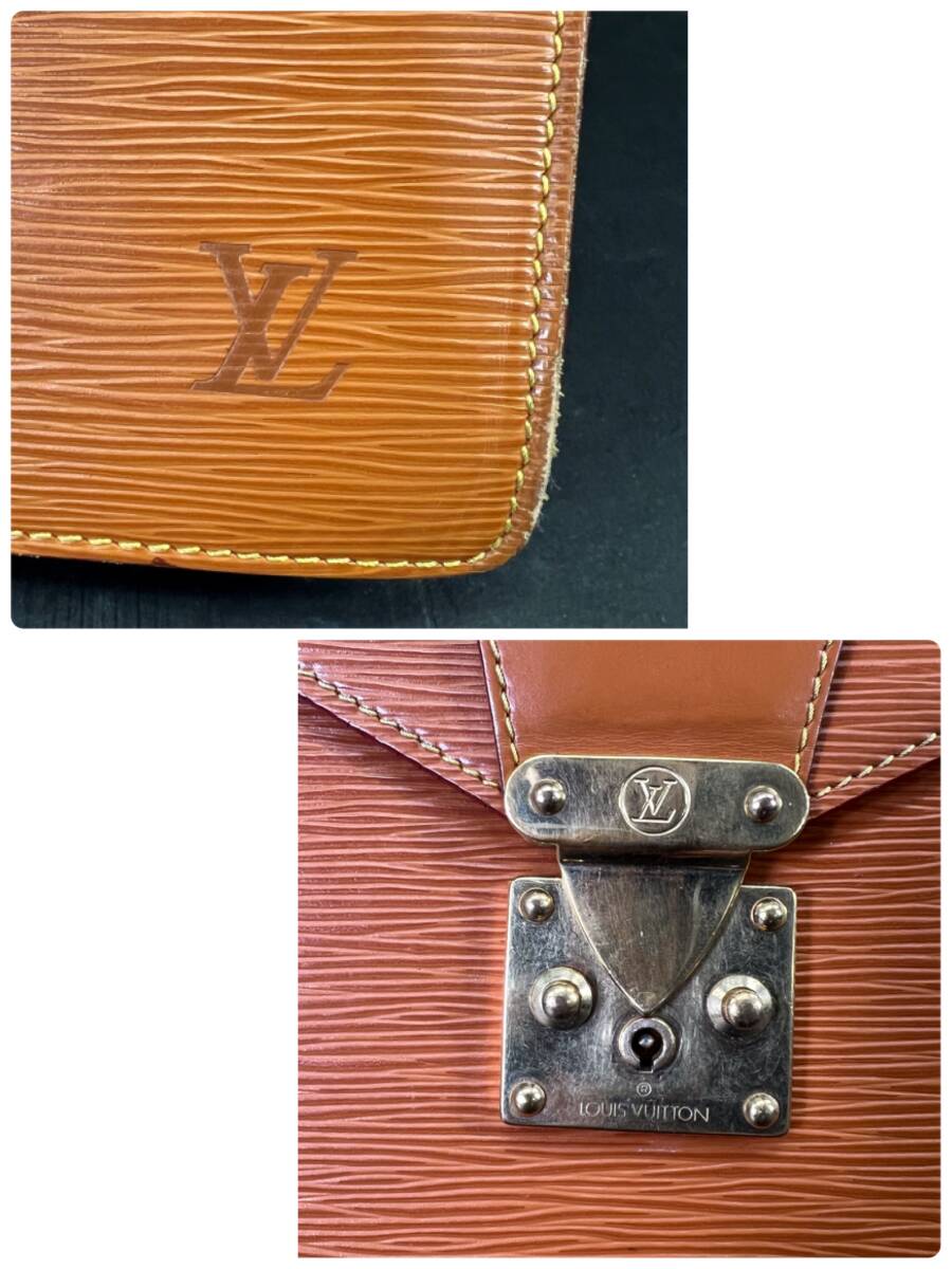 Louis Vuitton ルイヴィトン ビジネスバッグ エピ セルヴィエット コンセイエ レザー 鍵欠品 ブリーフケース 24d菊RH_画像5