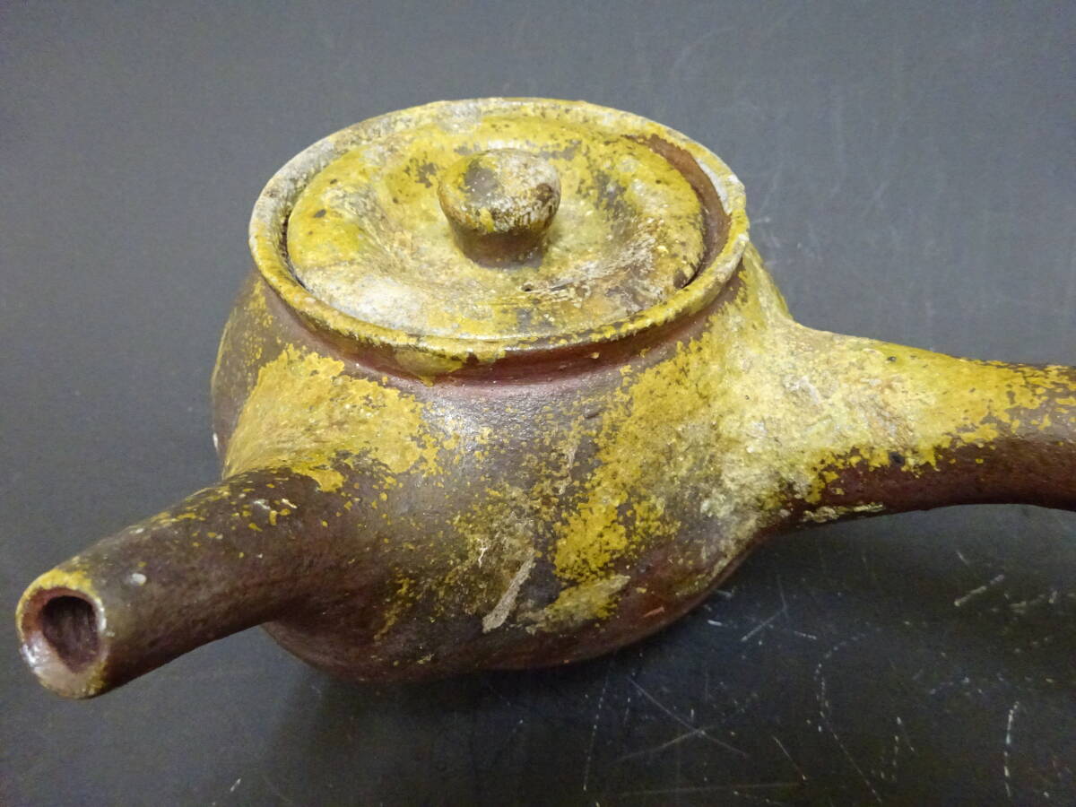 . tea utensils Bizen . Zaimei kiln change .. width hand small teapot 