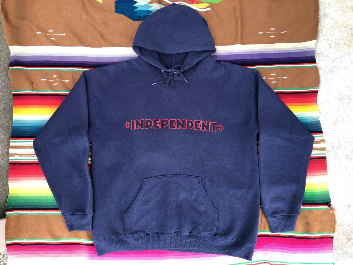 90s【Lee】INDEPENDENT P/O HOODIE★size:L 当時物/インディペンデント/パーカー/90年代/オールドスケート/ビンテージ_画像2