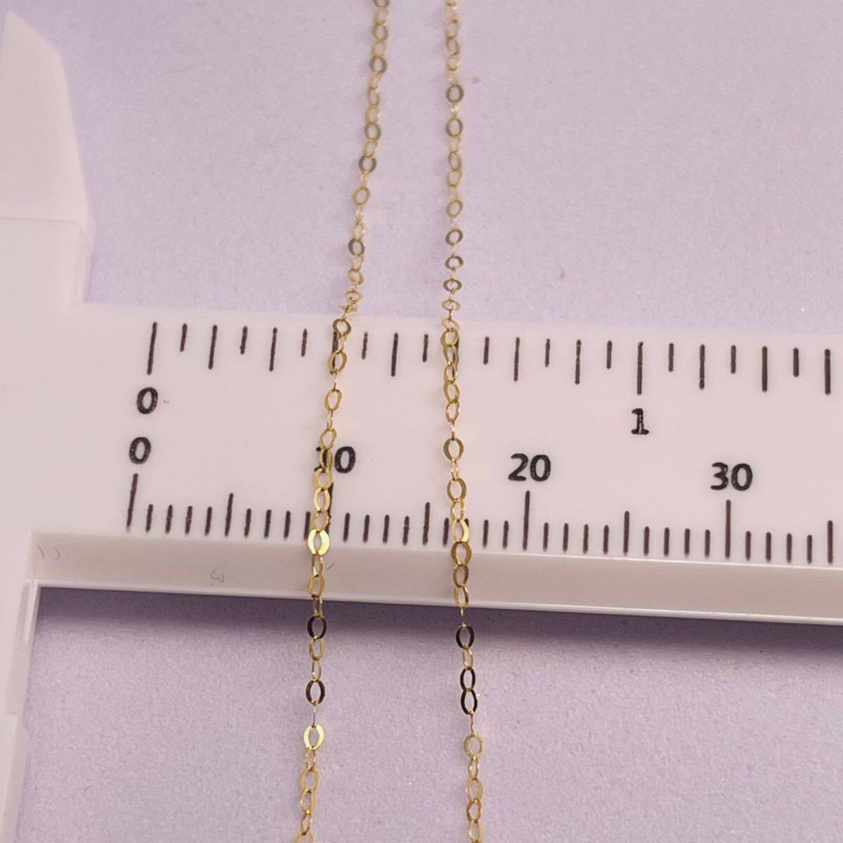 K18金 極細 チェーン ゴールドネックレス 45cm 調節可 ネックレス ブレスレットの画像7