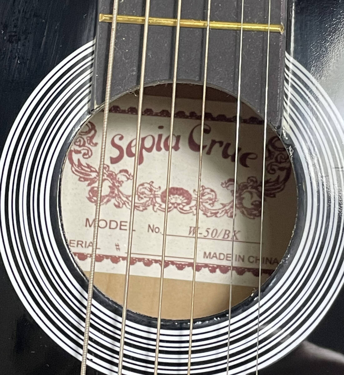 【美品】Sepia Crue セピアクルー ミニアコースティックギター W-50/BK チューナー/ケース付き_画像6