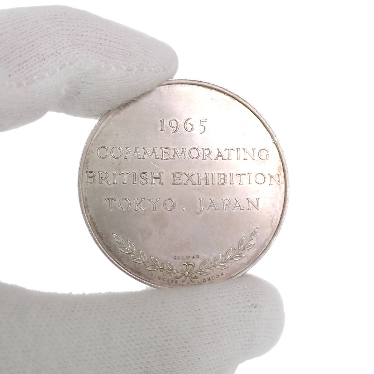 1965年 東京・英国博覧会記念 ブリタニア座像 銀メダル COMMEMORATING BRITISH EXHIBITION 1965 TOKYO JAPAN 当時物_画像7