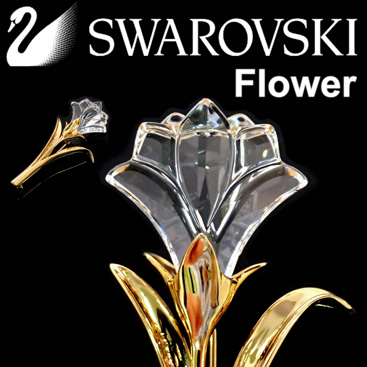 スワロフスキー ブローチ Flower Brooch SWAROVSKI_画像1