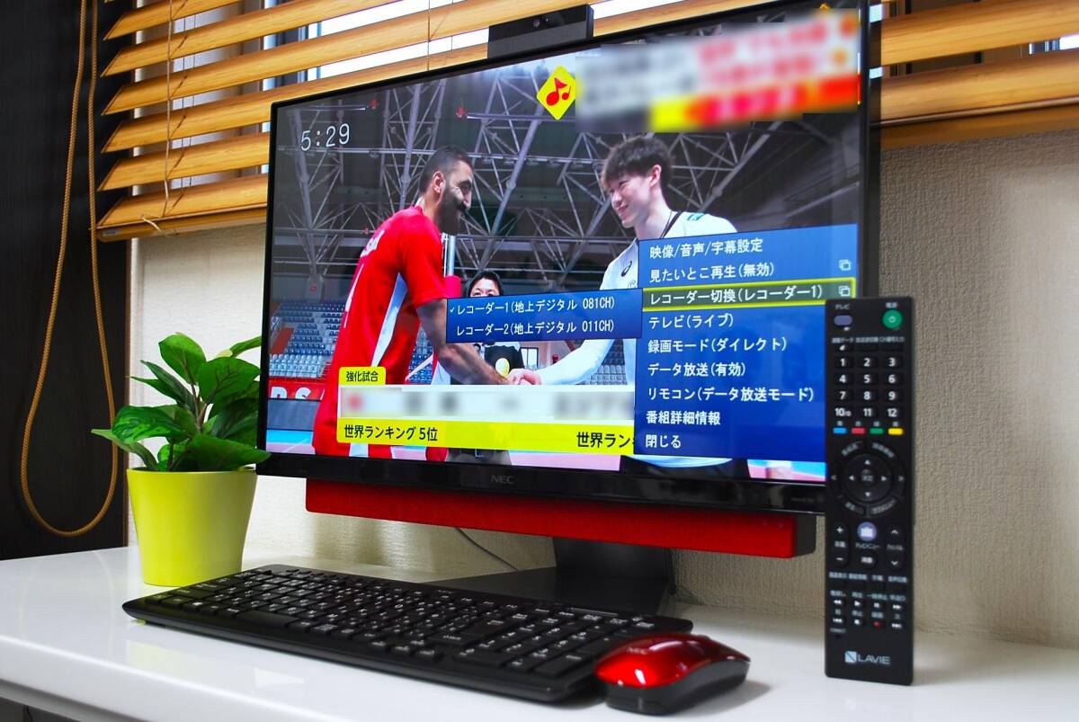 ★☆ 23.8型フルHD / LAVIE desk all in one / 超高速SSD-1TB/ 第8世代Corei7/16GB/Office/W録画対応3波TV/Blu-ray/ハイレゾ/ka45☆★_画像6