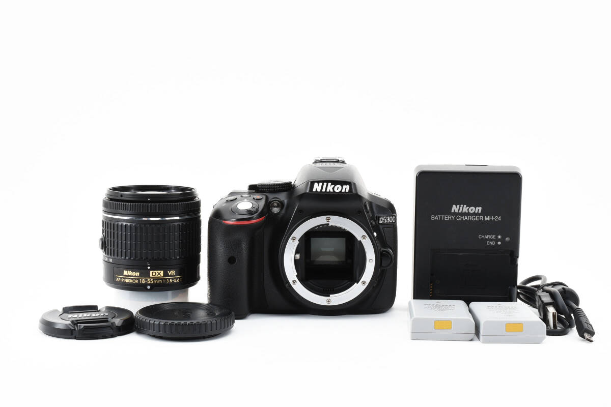 ■ 予備バッテリー付き ■ ニコン Nikon D5300 AF-P 18-55 VR キット A43S284S328DK C483の画像1